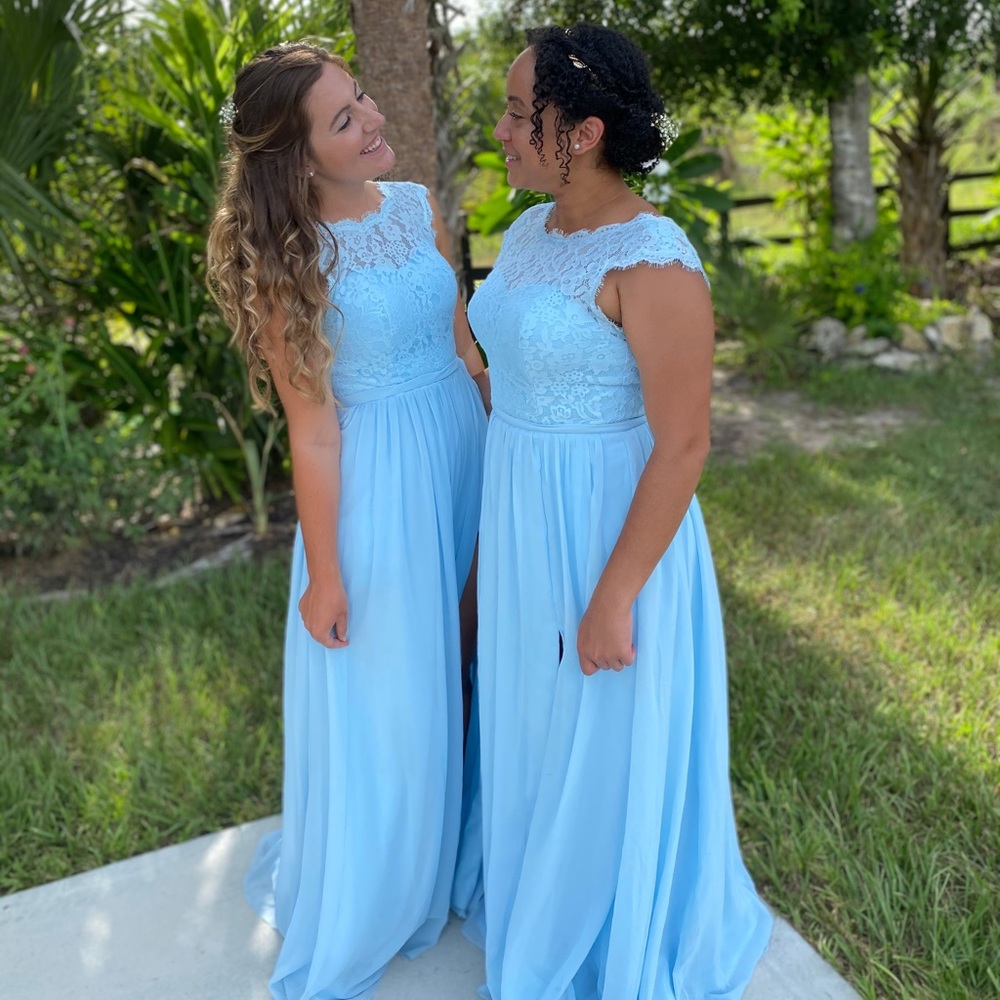 Azazie Sky Blue Bridesmaid Dress
